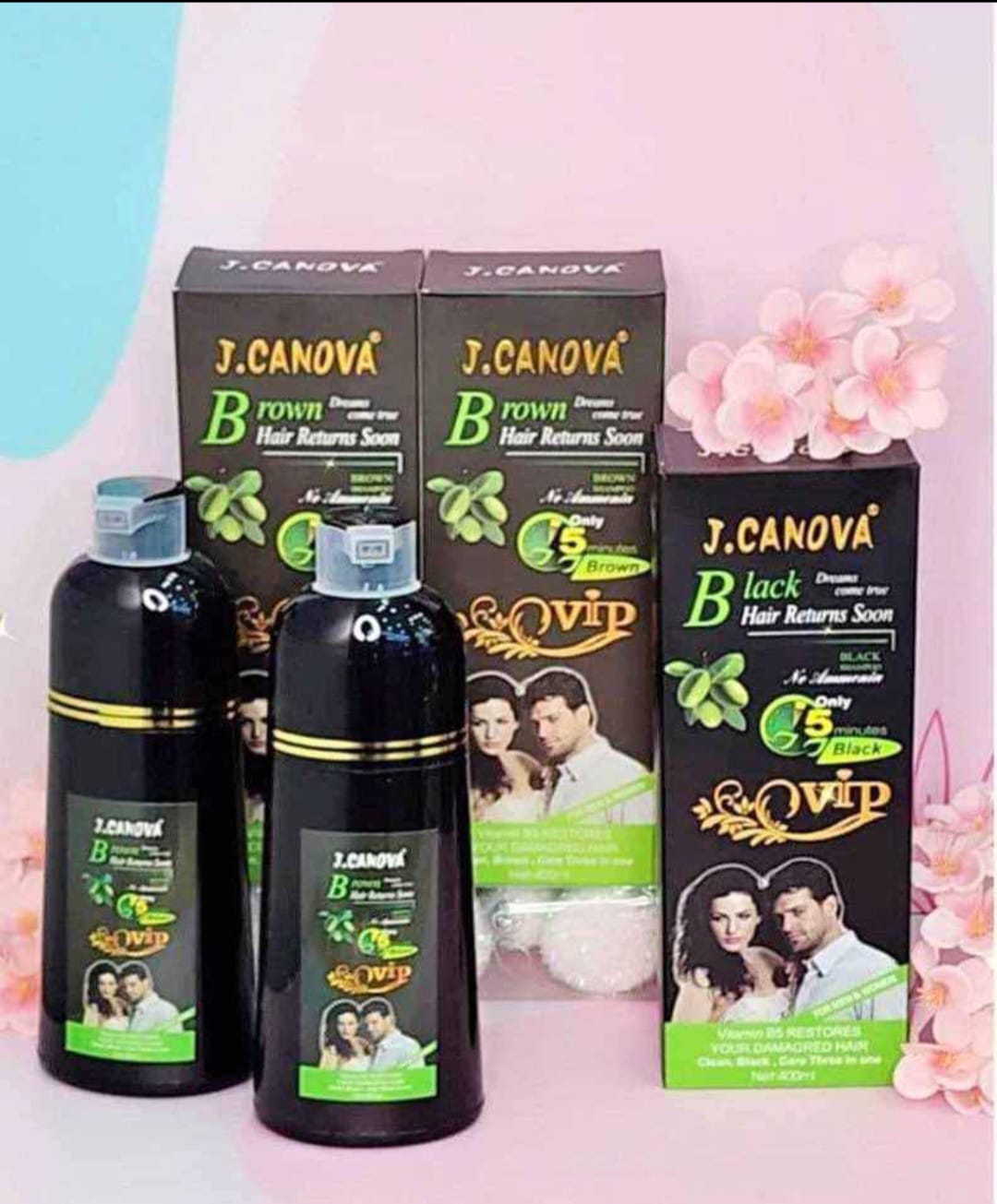 SHAMPOO CUBRE CANAS UNISEX J.CANOVA 400ML