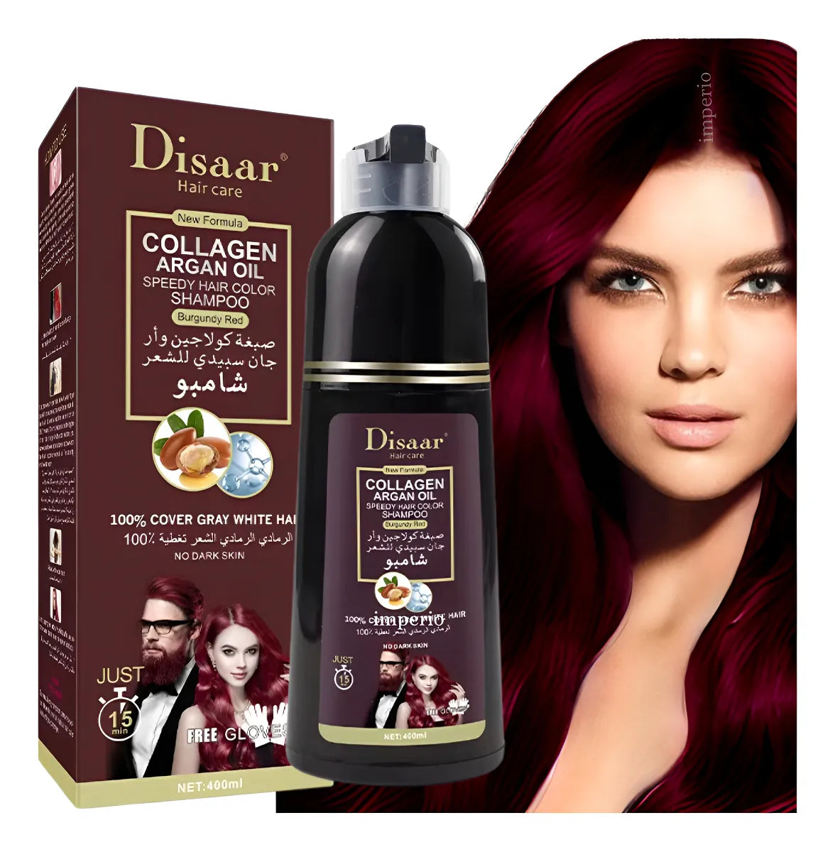 SHAMPOO CUBRE CANAS UNISEX DISAAR 400ML